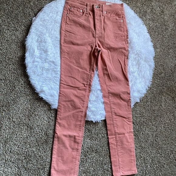 rag & bone Pants - Rag & Bone High Rise Skinny Corduroy Pants Cameo Pink Womens Size 27